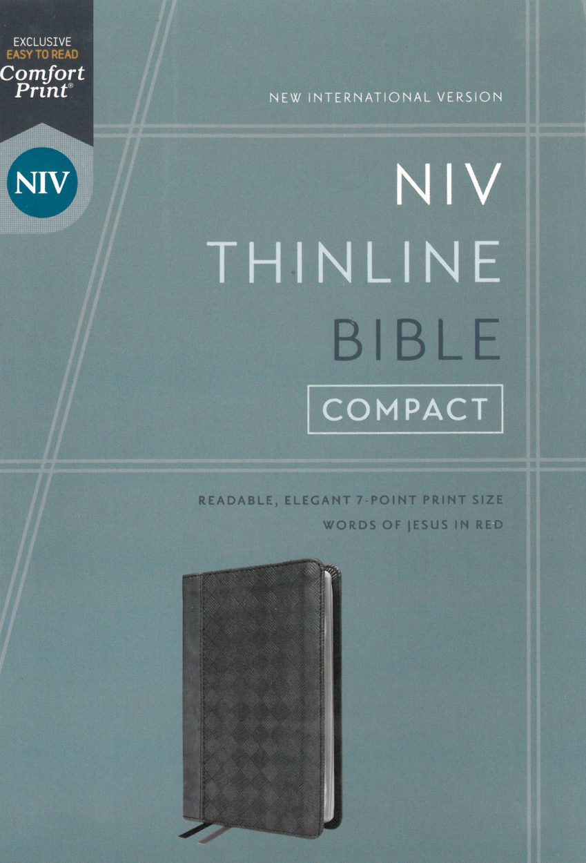 NIV Thinline Compact Bible, Black/Gray
